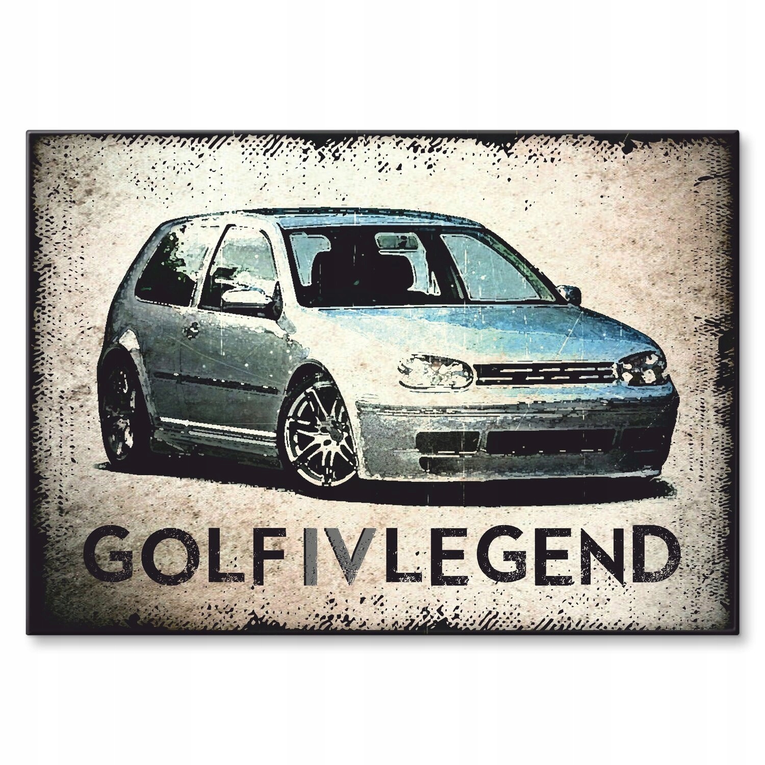 Kovový plakát Golf IV legend Dárek 42 x 59 cm