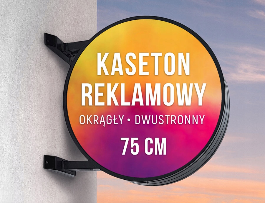 KASETON REKLAMOWY okrągły dwustronny 75cm