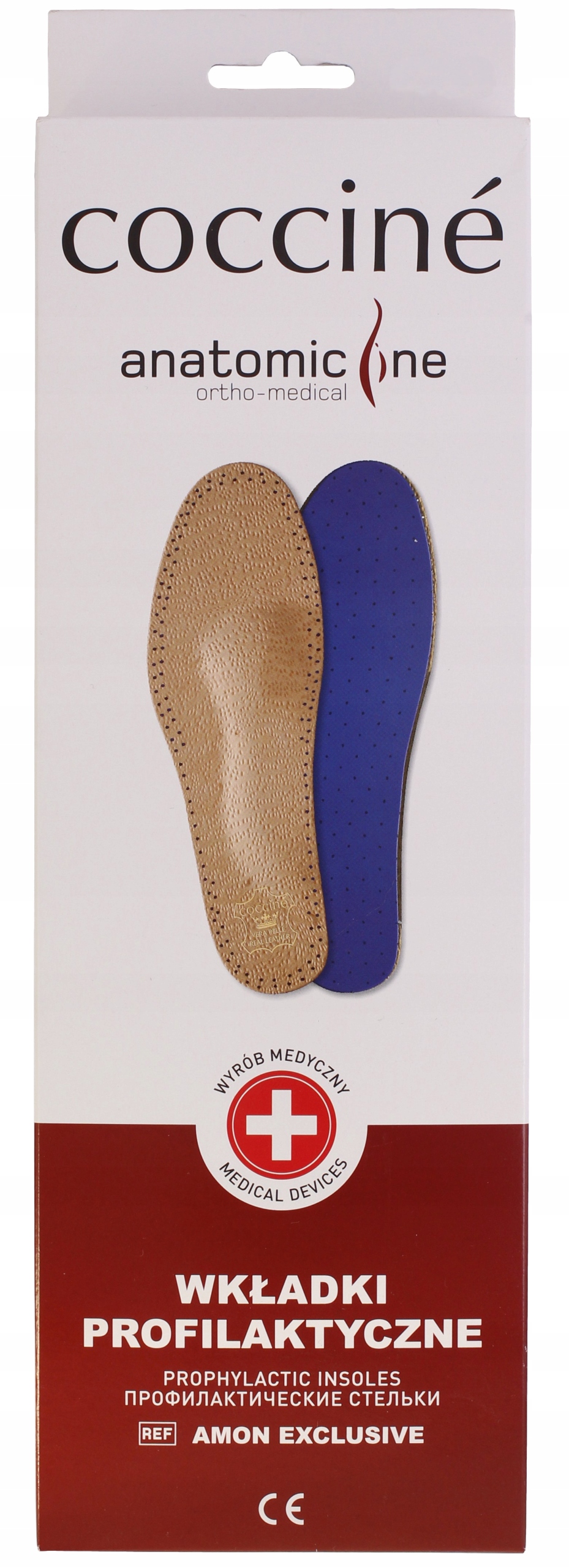 COCCINE WKŁADKI DO BUTÓW ORTHO AMON PŁASKOSTOPIE Rozmiar zakresowy 35-36
