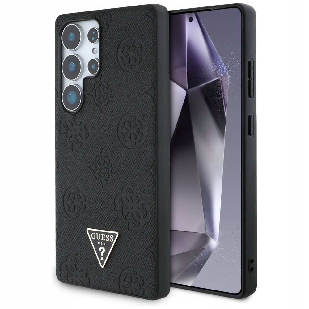 Pouzdro Pouzdro pro Samsung Galaxy S25 Ultra Guess Hot Stamp Peony Pattern Triangle