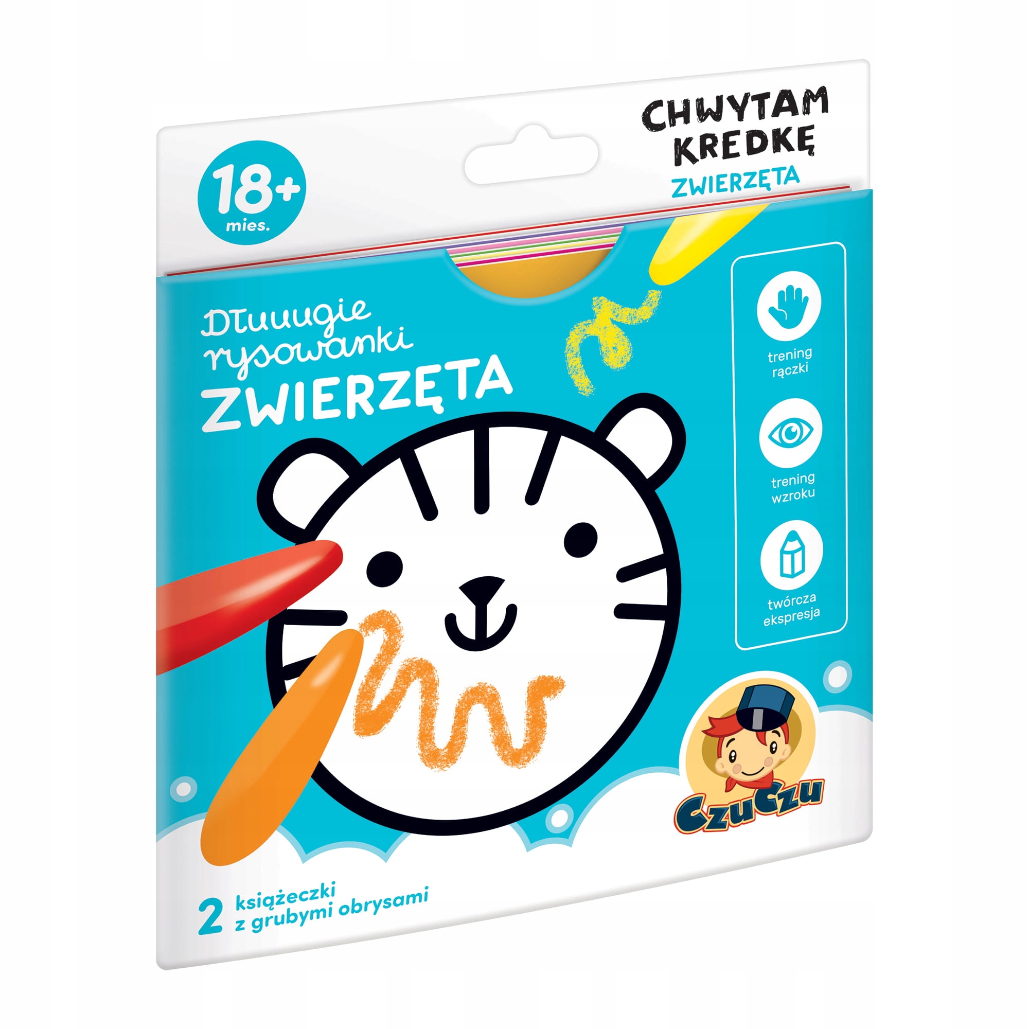

Czuczu Chwytam Kredkę Rysowanki Zwierzęta 18M+