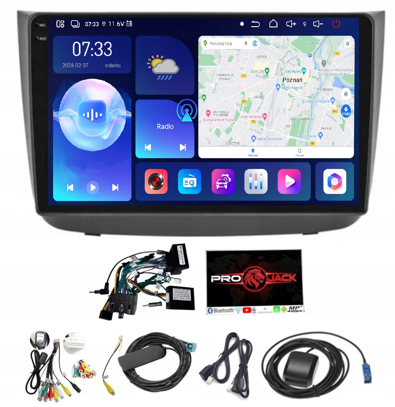 Autorádio S Navigací Android Auto Mercedes Vito 10-15 Viano 2004-11 6/128GB Sim