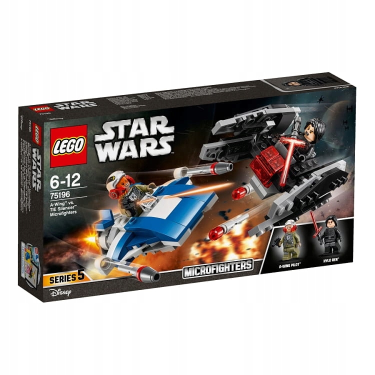 LEGO STAR WARS A-WING KONTRA TIE SILENCER KLOCKI