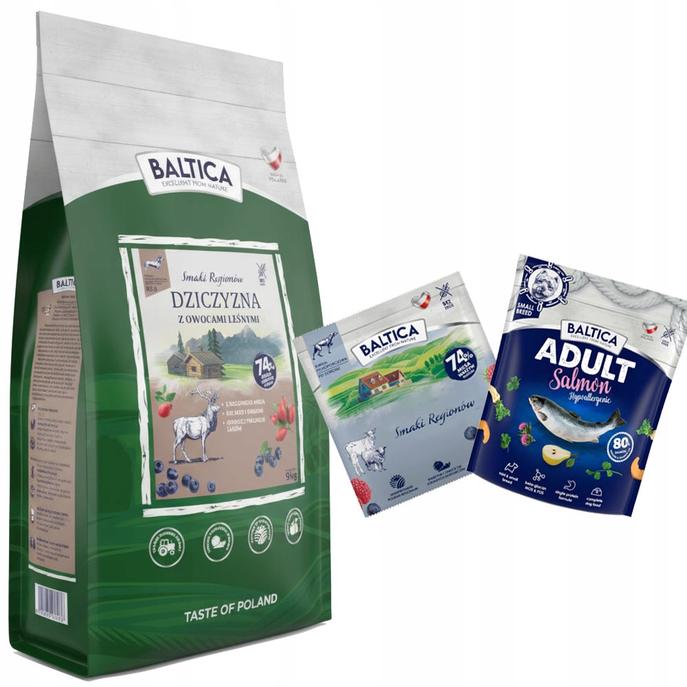 Levně Baltica Příchutě Regionů Zvěřina S Lesními Plody Xs/s 9 kg Malé Plemena