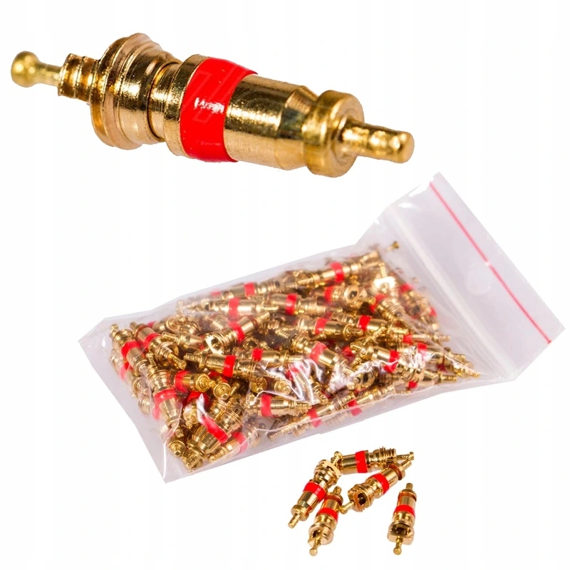 Wkład Zaworu Dętki Wentyla Zaworek Krótki Wentylki Wkładki do zaworów 100sz