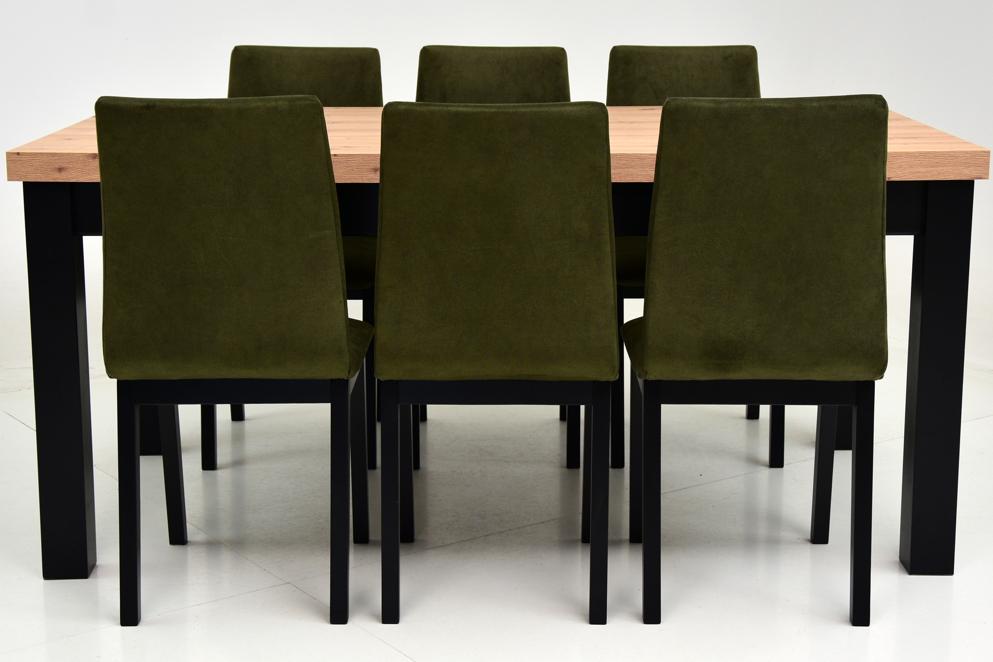 Rozkładany stół do 3m 6 DREWNIANYCH krzeseł SALON Kod producenta LUNA + S-7