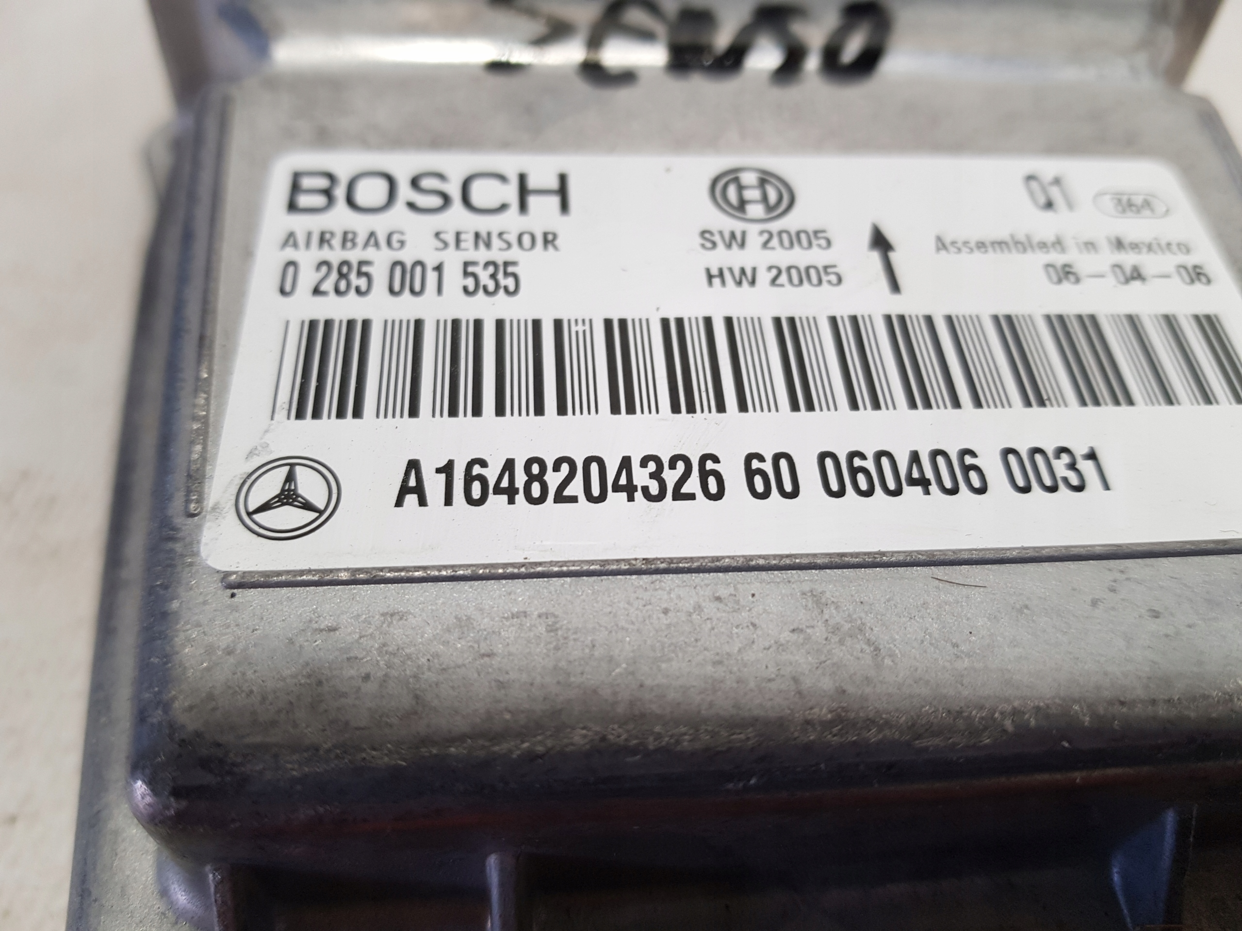 MERCEDES R ML GL W251 W164 modulo SENSOR airbag airbag 1648204326