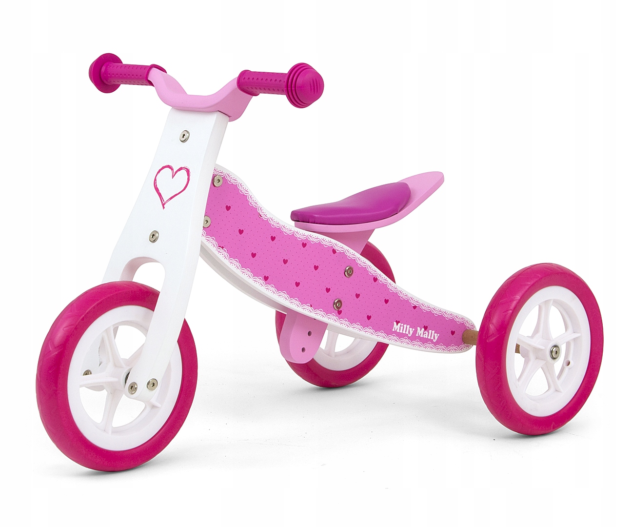 Pojazd 2w1 Look Hearts Rowerek Biegowy Milly Mally Model 2772