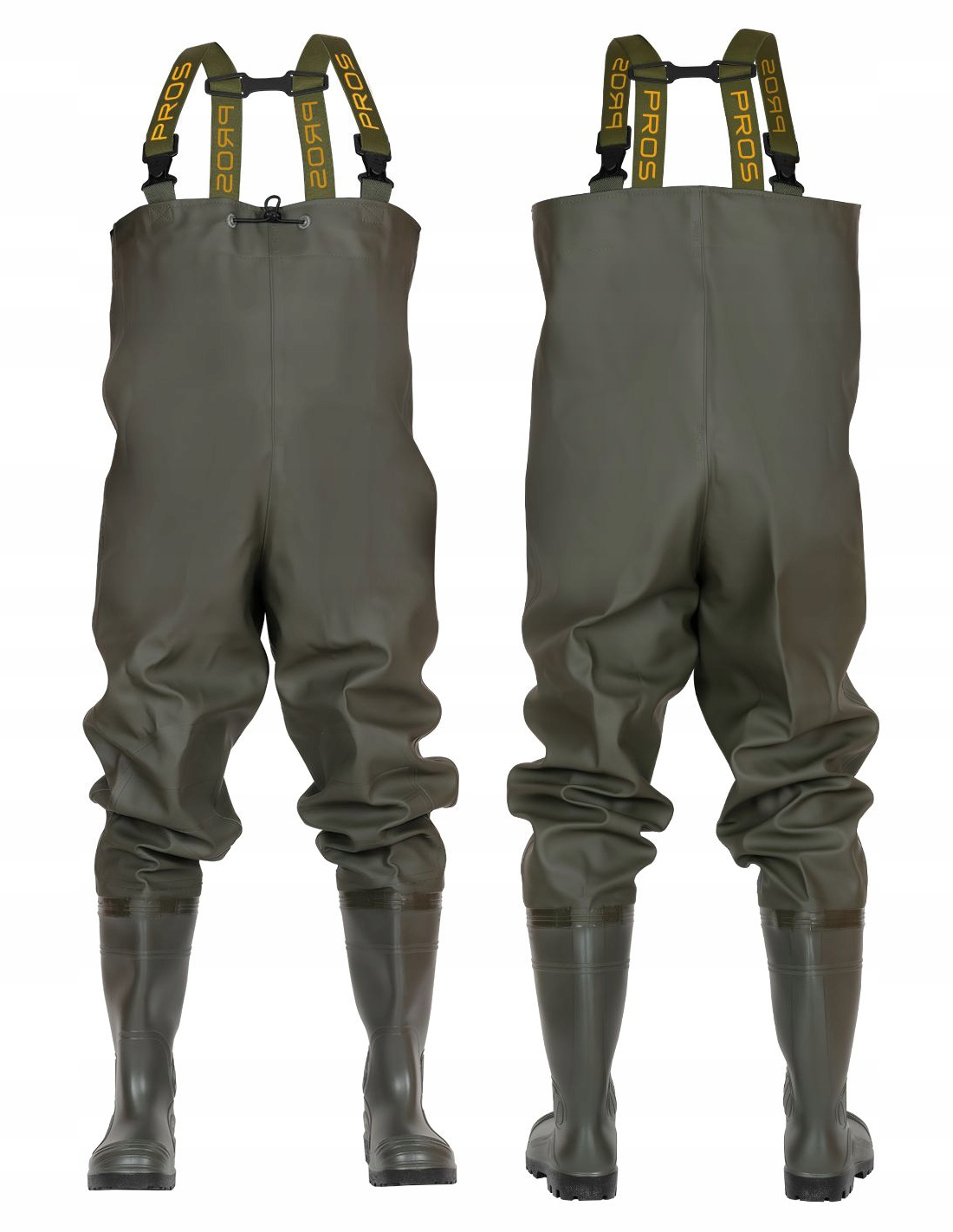 Spodniobuty Wędkarskie Pros Szelki Oliwkowe Polskie Max S5 SBM01B 42