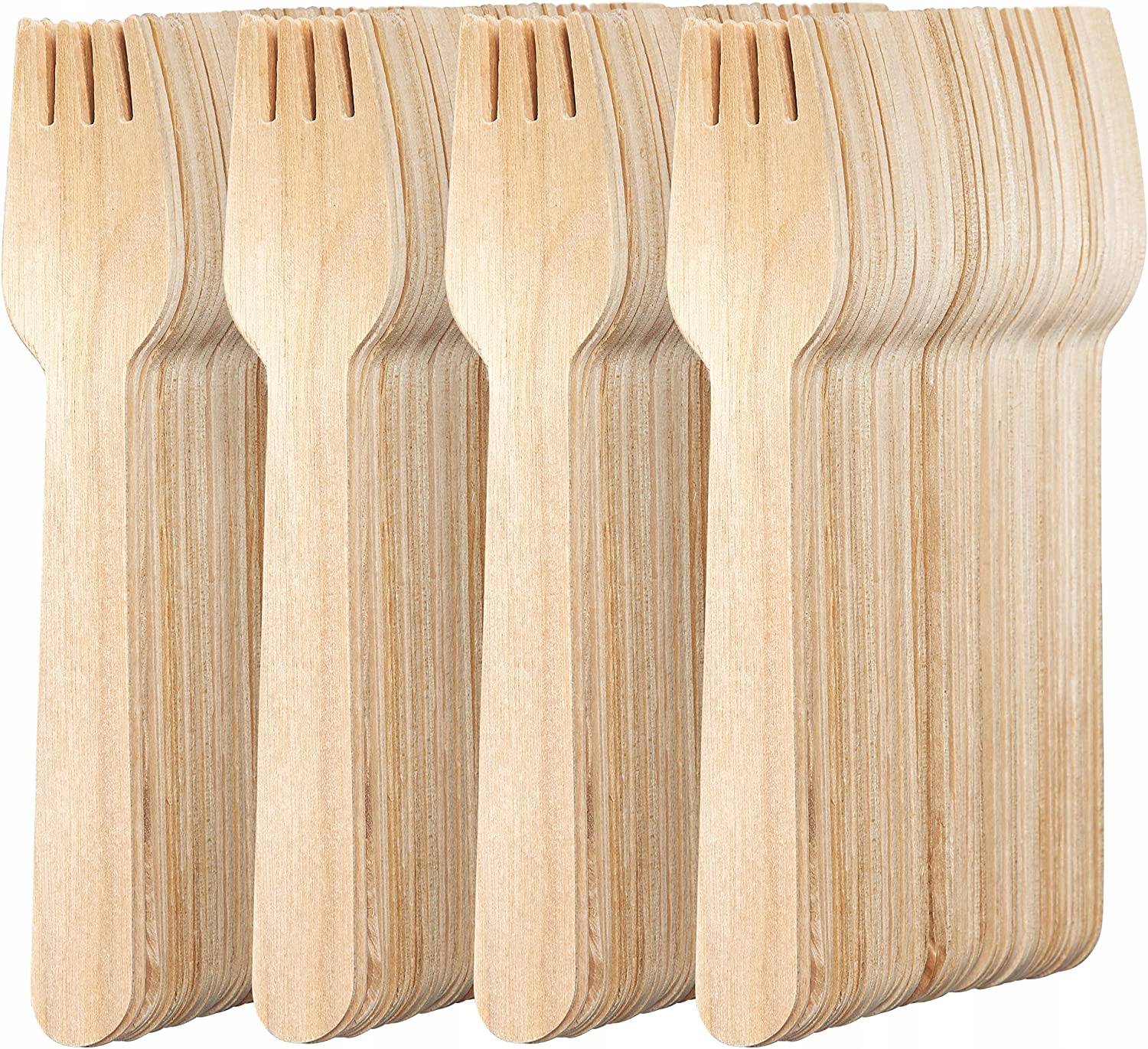 

Widelce Z Drewnia Ekologiczne sztućce 100 Sztuk