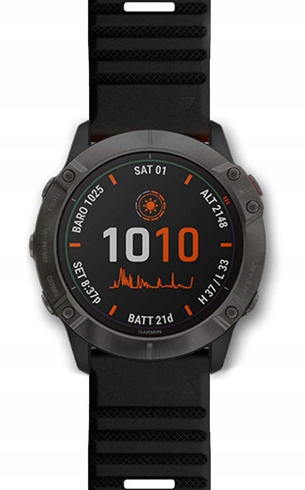 CZARNY Silikonowy Pasek Garmin FENIX 5S PLUS Model Fenix 5S PLUS