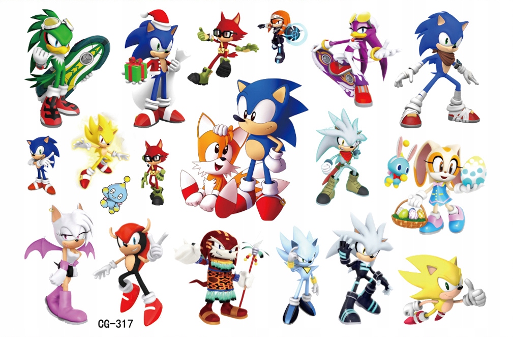 

Tatuaże zmywalne dla dzieci Sonic CG317