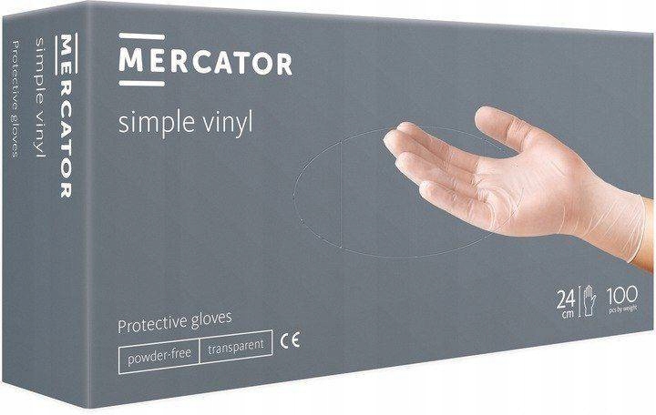 

Mercator Simple Rękawice Winylowe Bezpudrowe 100 S