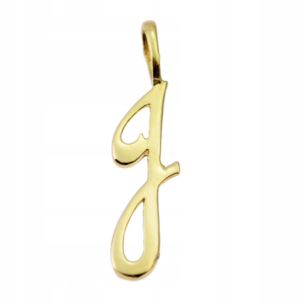 Zlatý přívěsek s přívěskem písmenko J