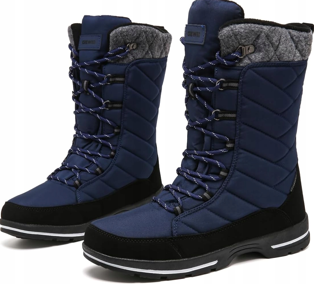 Geweo Modré Nepromokavé Sněhule S Prošívaným Svrškem 38 6DA