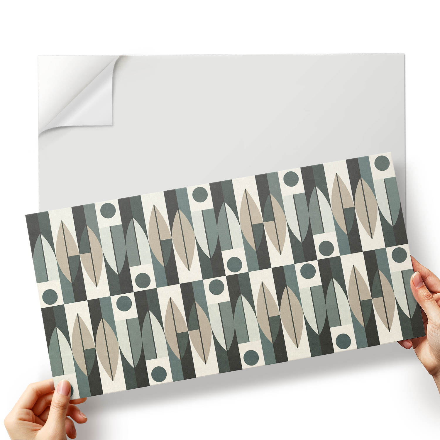 Balíček samolepících dlaždic Geometrie v abstraktním stylu 10x40x20 cm
