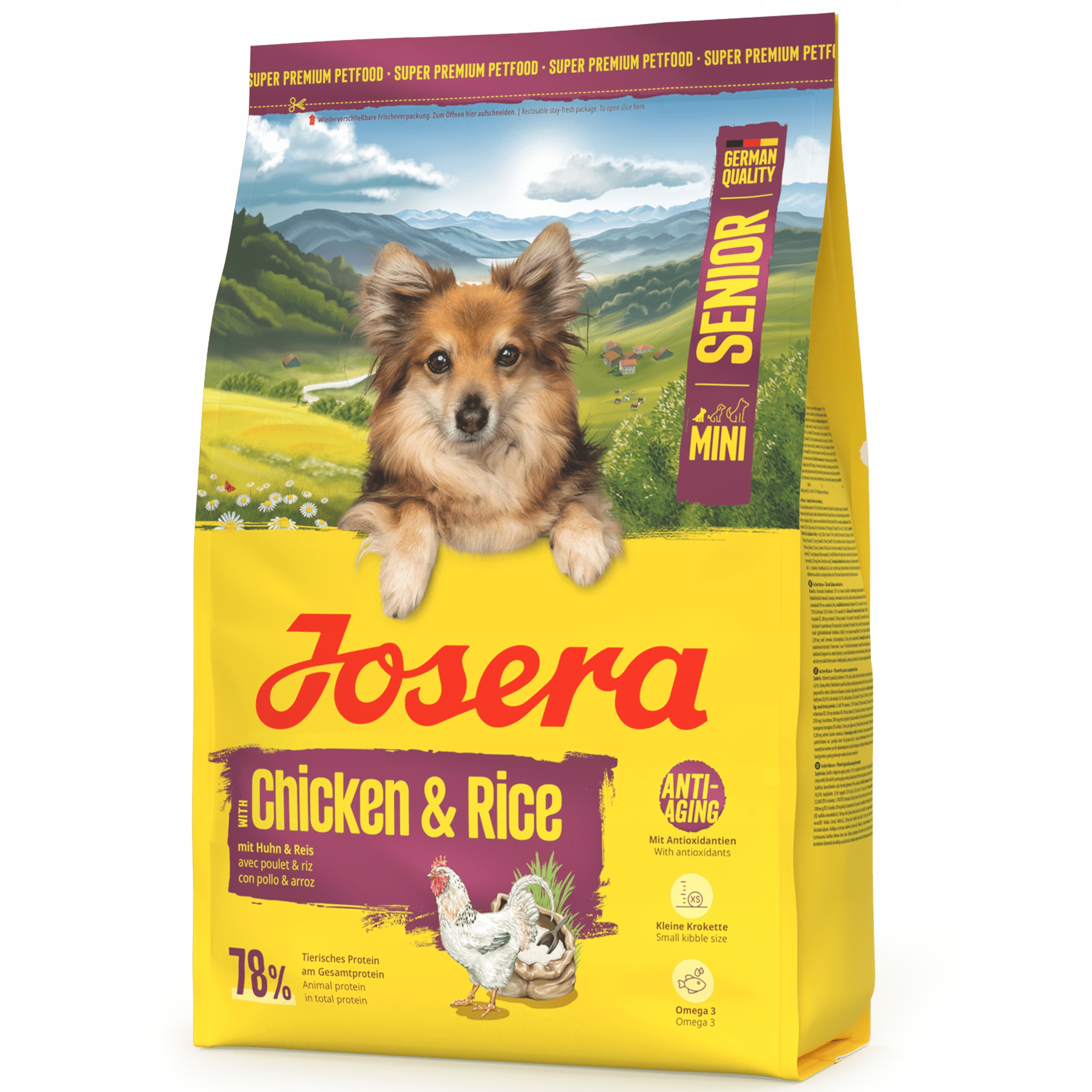 Josera Mini Senior Chicken&Rice 3kg Krmivo pro starší psy malých plemen