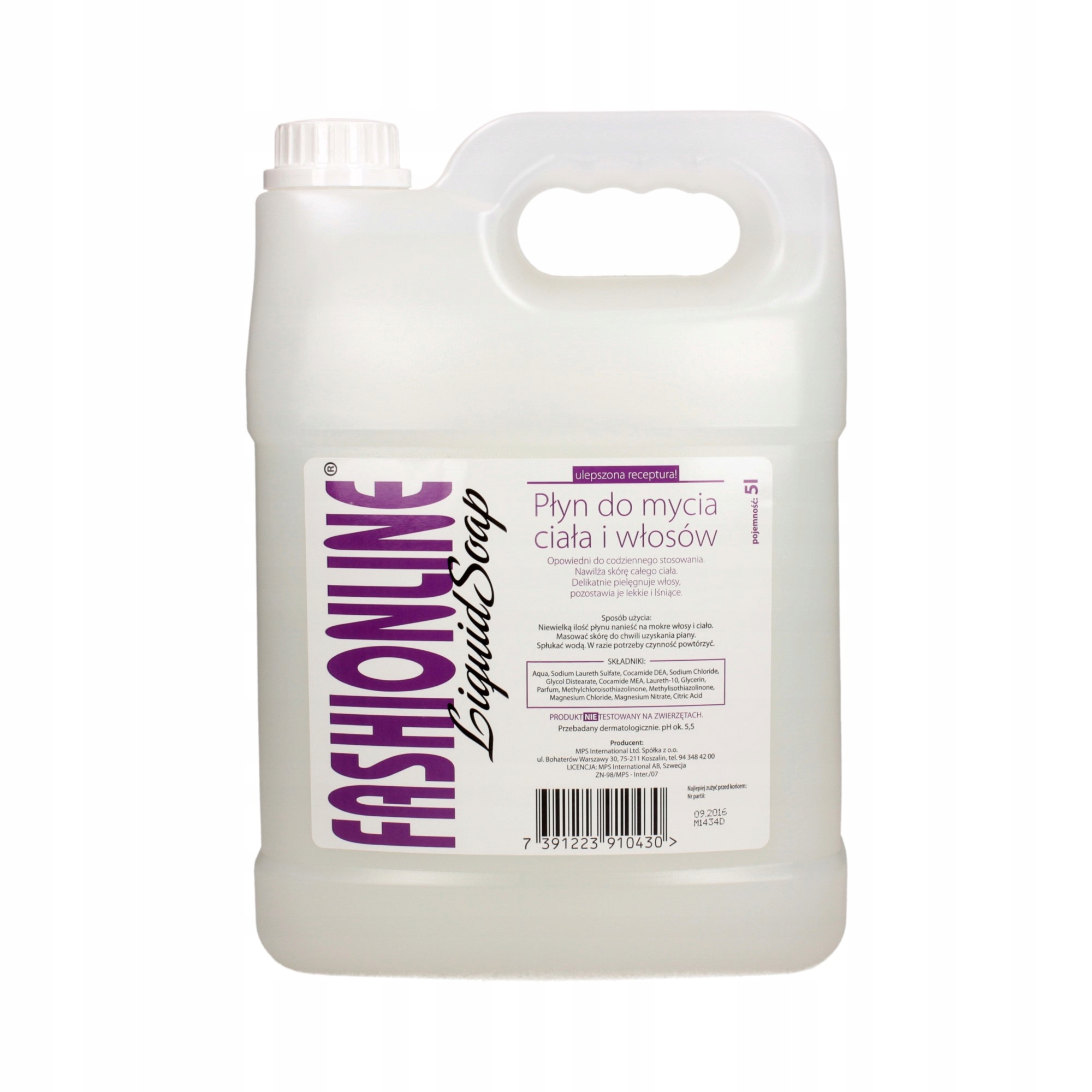 

Mydło w płynie 5l białe Fashionline