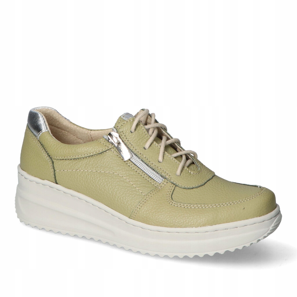 Dámské polobotky Tenisky Helios Zelená přírodní kůže 39