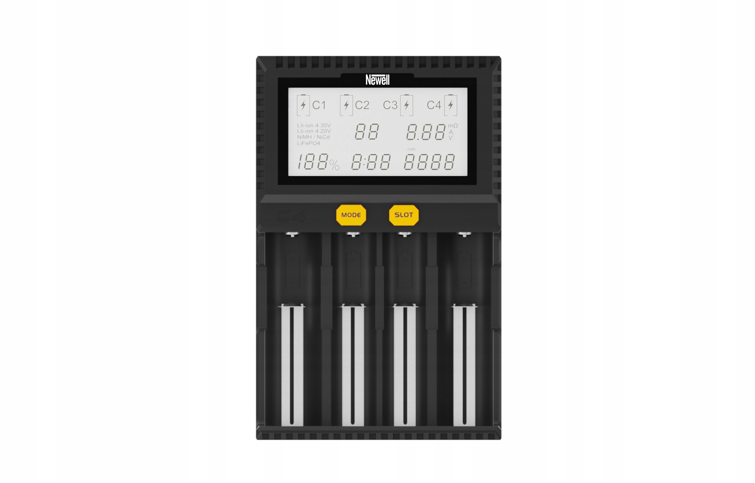 Inteligentna ładowarka do akumulatorów 18650 AA AAA NiMH Li-Ion Newell C4 Marka Newell