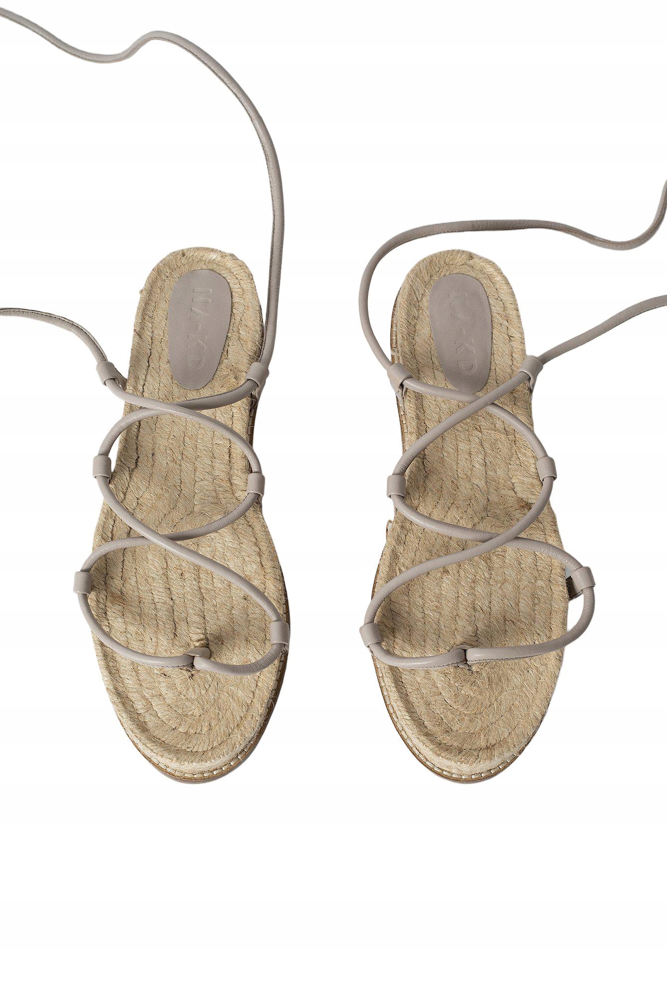 Nakd Béžové Sandály Se Zavazováním Bml 39