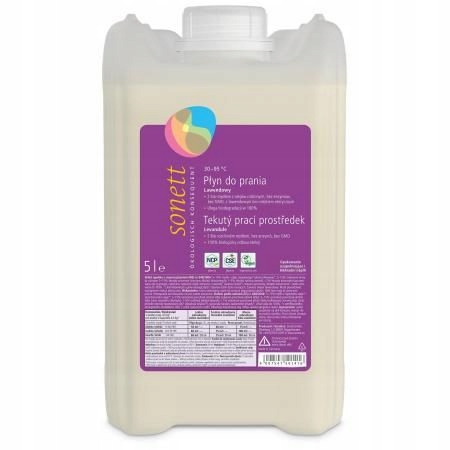 Levně Tekutý prací prostředek na barevné prádlo Sonett Levandulový Ekologický Univerzální Vegan 5L