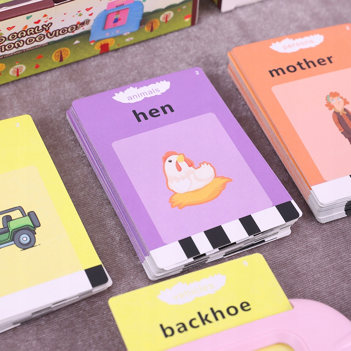 Czytnik kart do nauki słówek po angielsku Różowy Marka inna