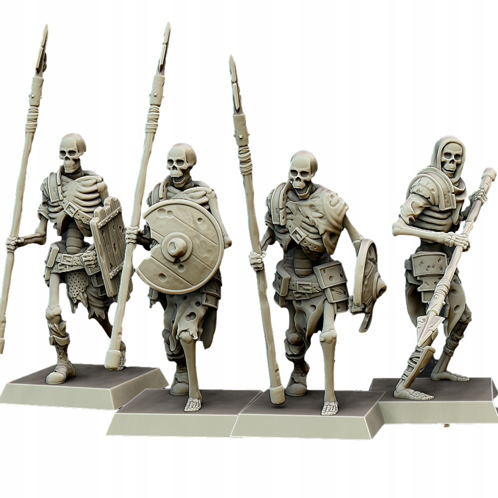 Skeleton Spearmen Unit 2 - Highlands Miniatures