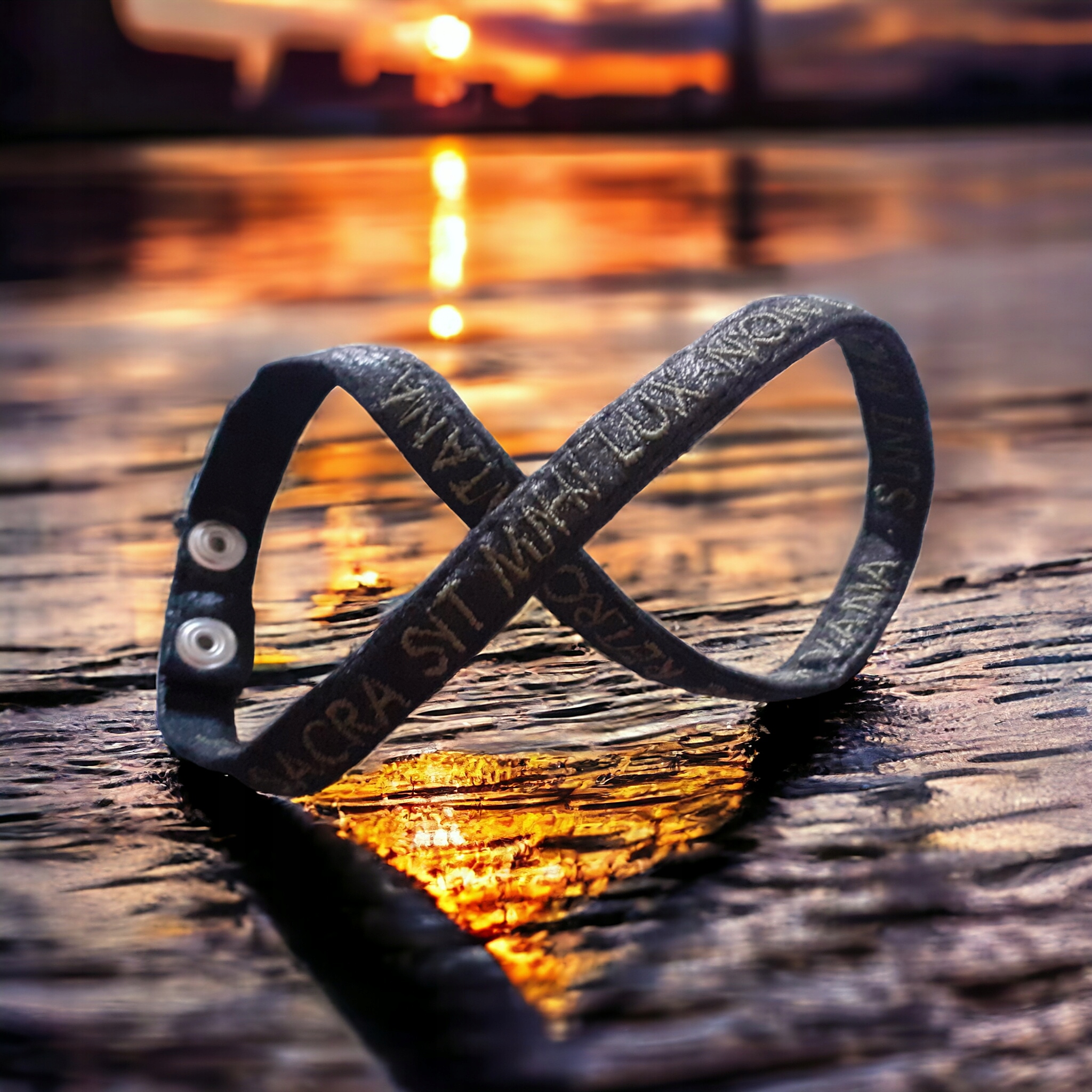 Řemínek vyšívaná na ruku celý exorcismus latinský kříž medailon sv. Benedikta