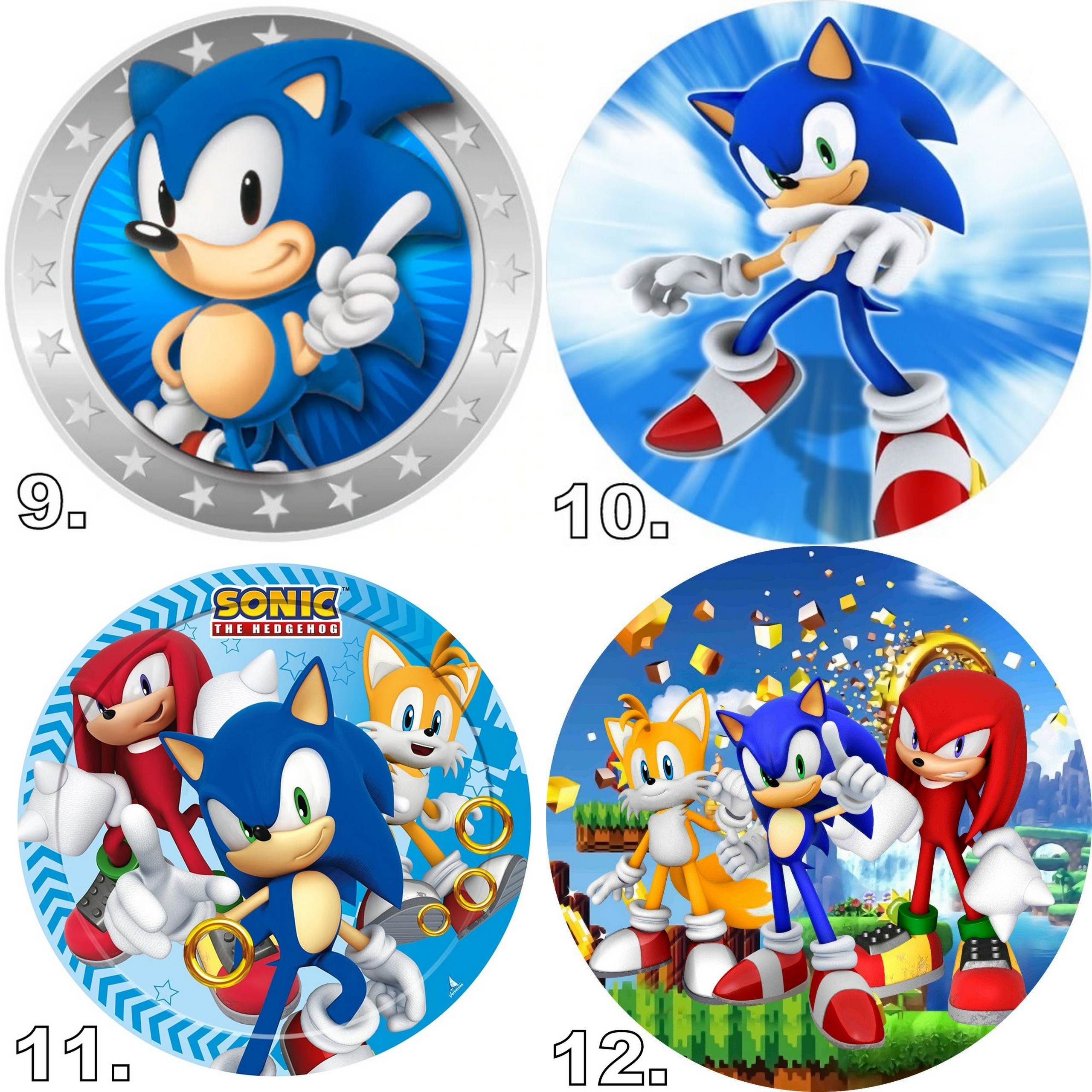 OPŁATEK JADALNY NA TORT SONIC 26 CM + GRATIS Wysokość produktu 0.6 cm