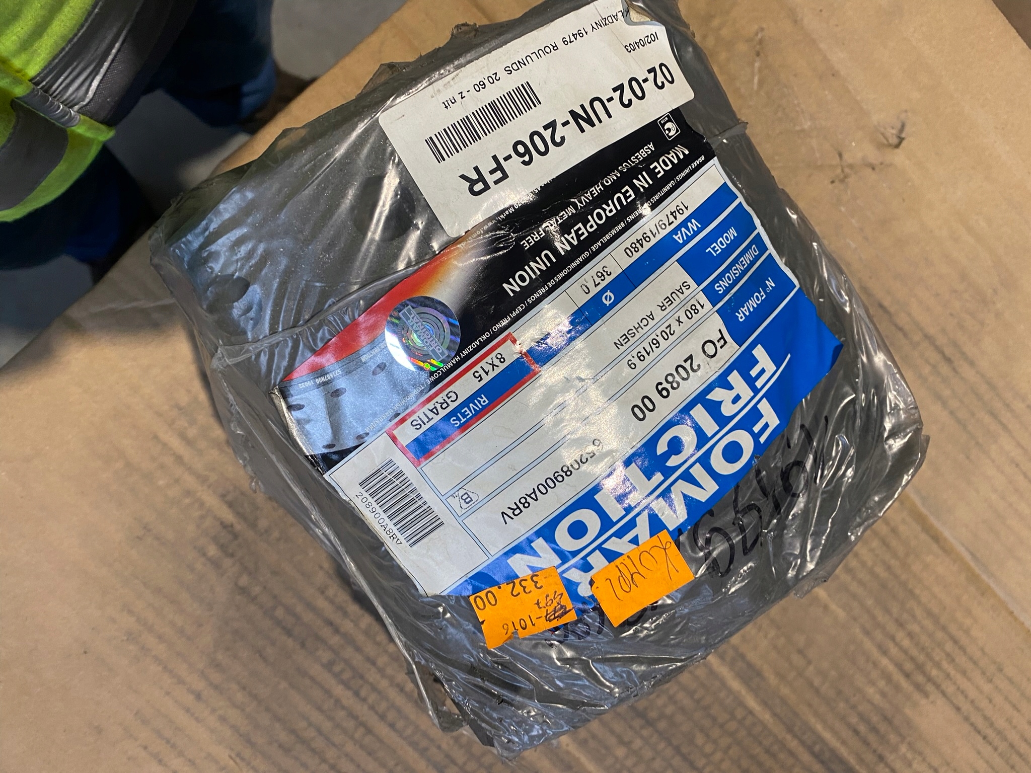 0202UN206FR FO2089 00,WVA19479/19480 180X20, 6/19, 9