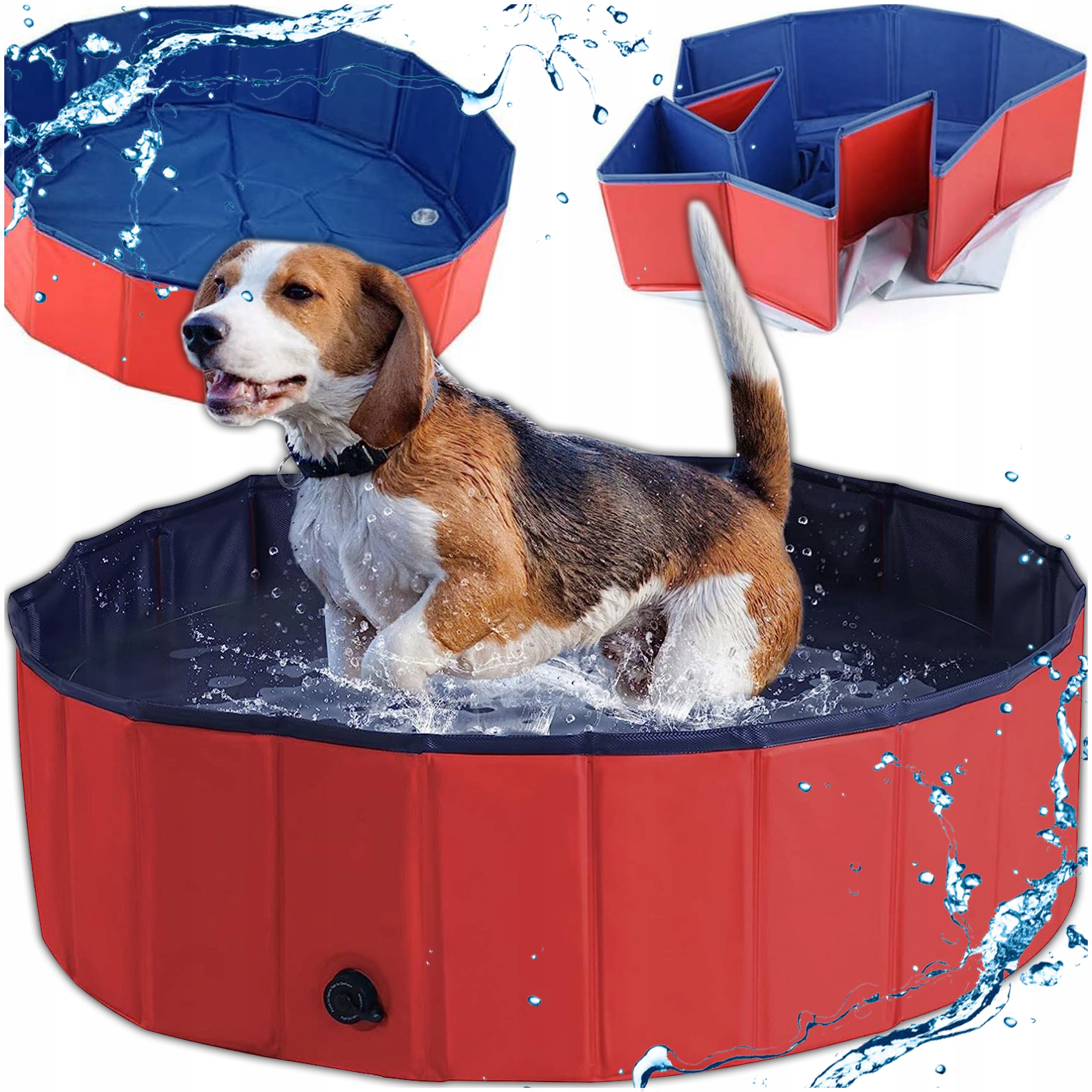 Levně Bazén pro psy a zvířata Velký skládací zahradní bazén pro ochlazení mytí XXL120x30 cm