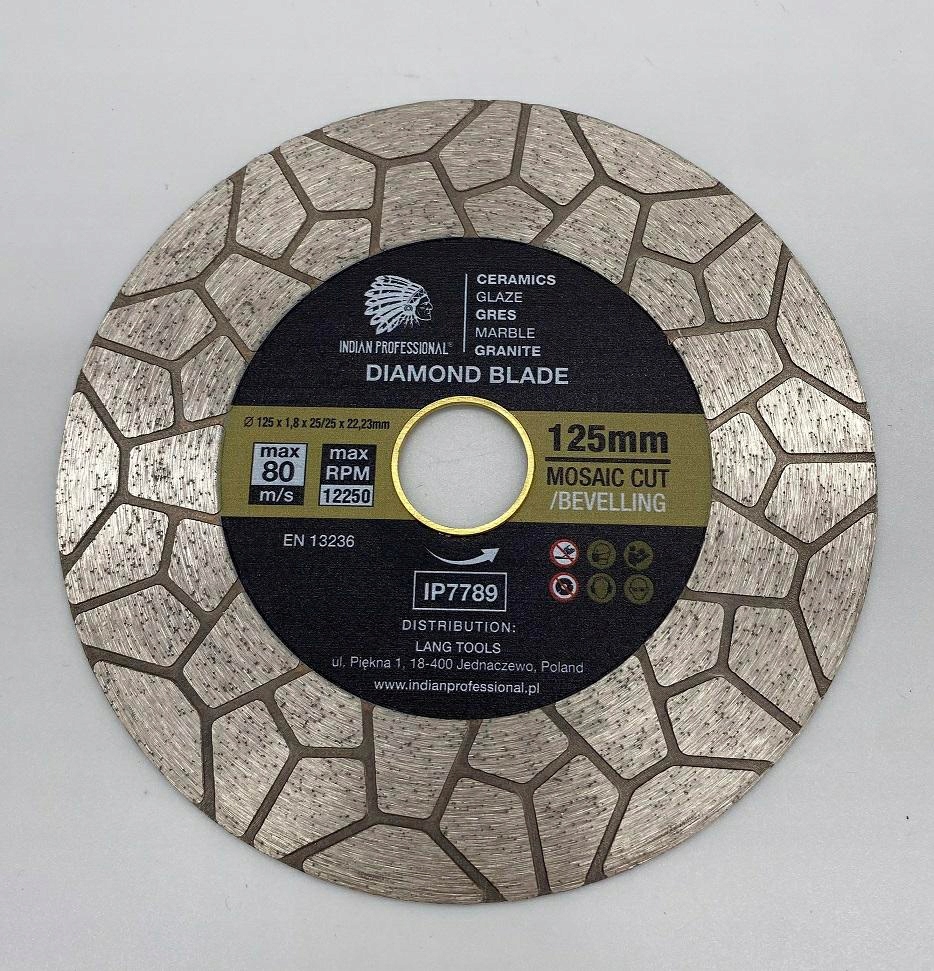 Diamantový Kotouč 125 mm x 2,0 mm x 22,2 mm Mosaic Cut Indian Professional