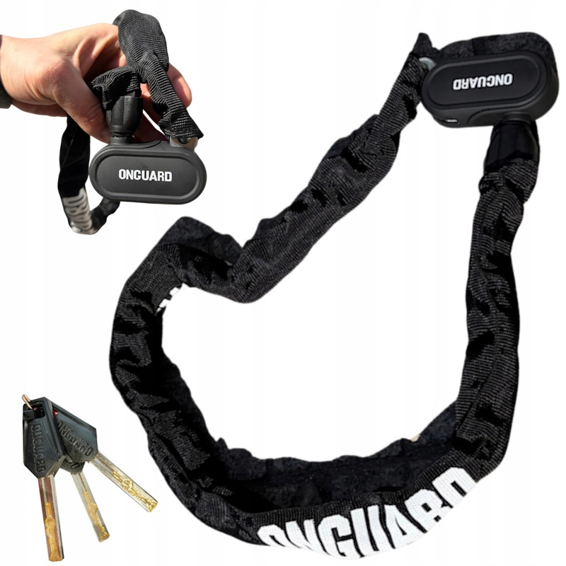 Łańcuch blokada rowerowa motocyklowa Onguard Fastlock 8284 długość 90cm