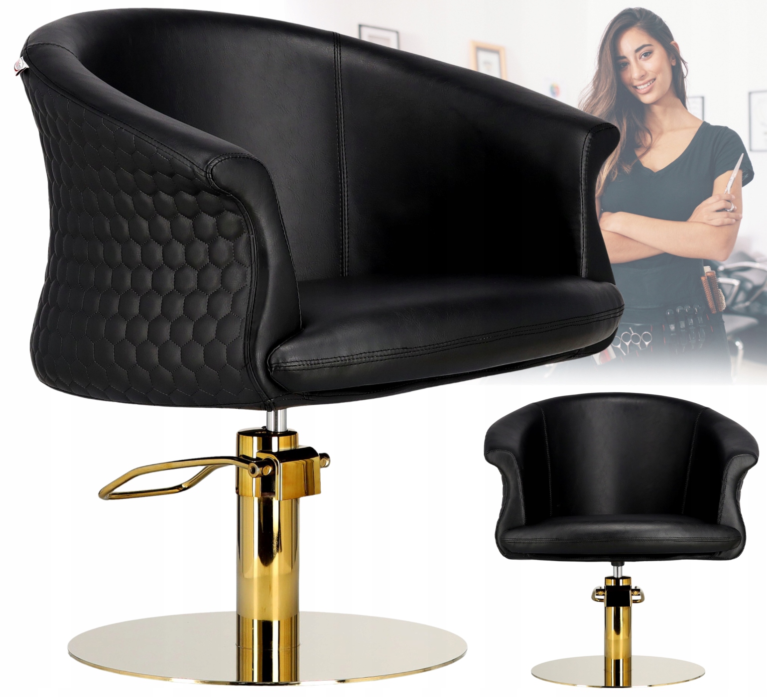 Kadeřnické a hydraulické barberské křeslo do kadeřnického salonu Rimini