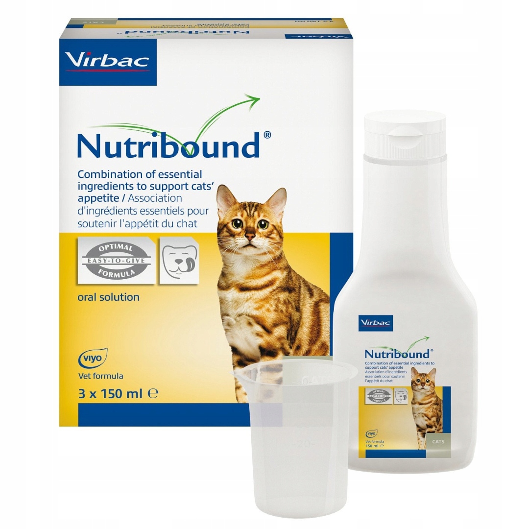 Virbac Nutribound 3x150ml Smaczny Roztwór Doustny Dla Kotów Na Regenerację