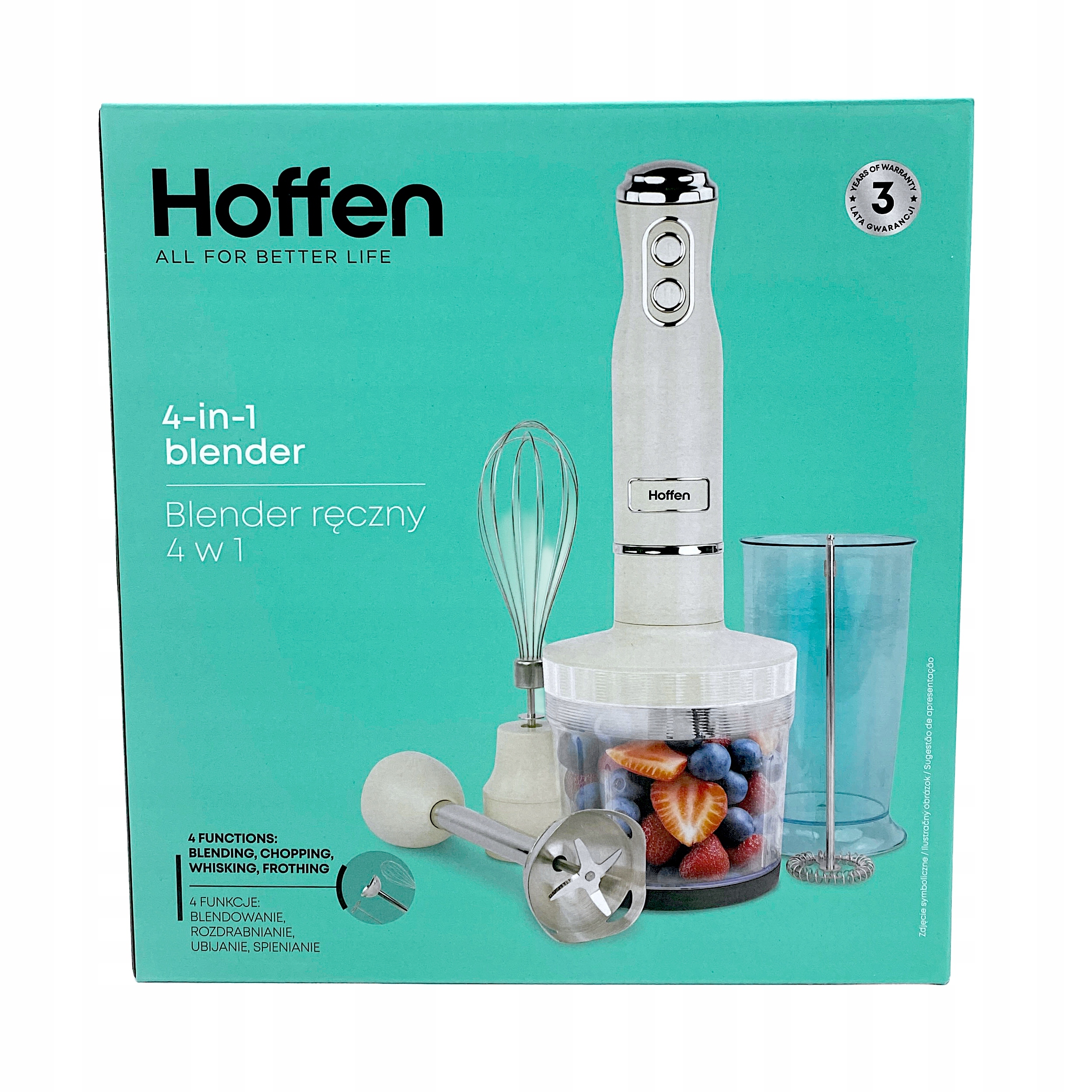 Ruční mixér 4v1 700W krémový Hoffen