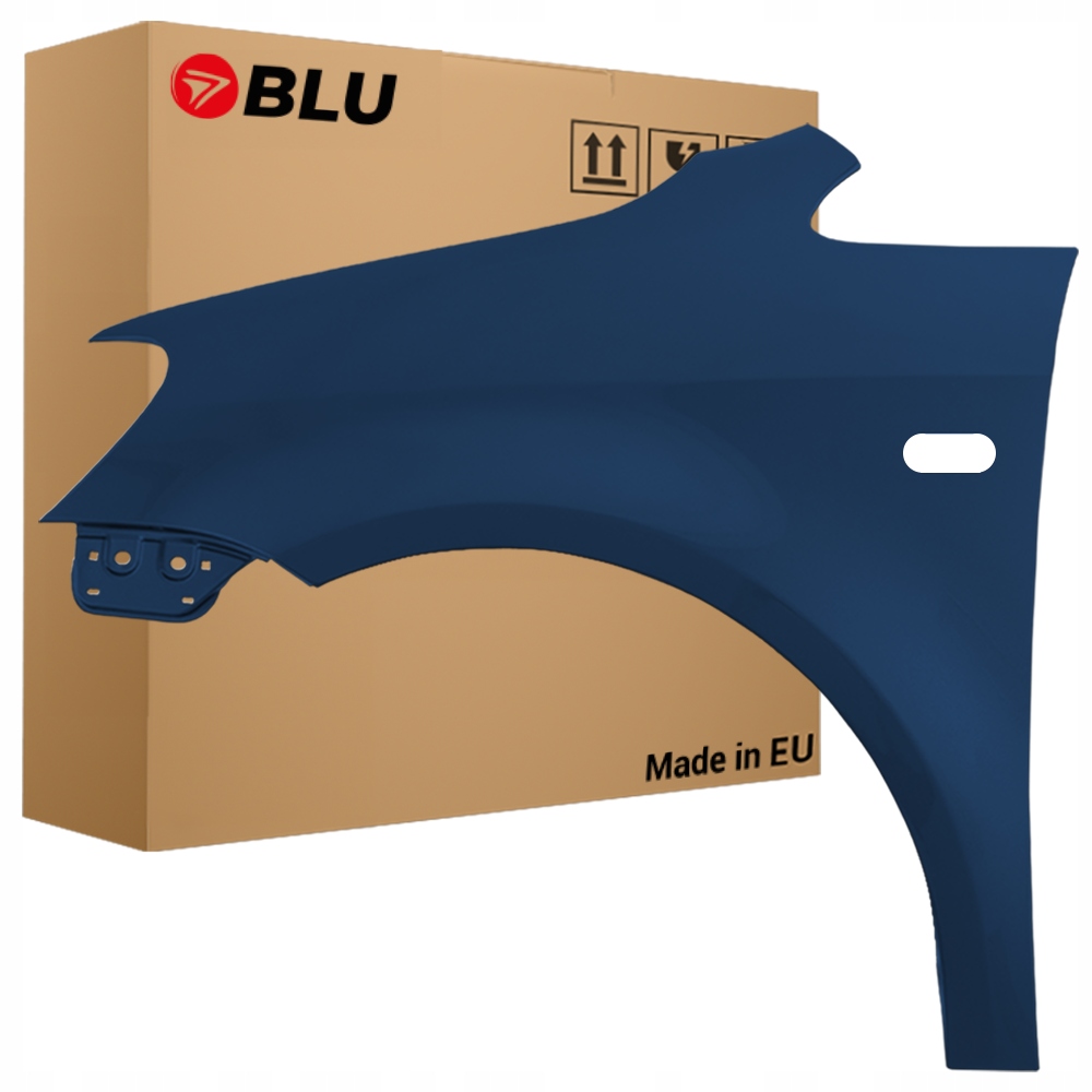 Blu Blatník Vw Caddy III 3 2K facelift LH5X levý modrý 10-15 přední s otvorem