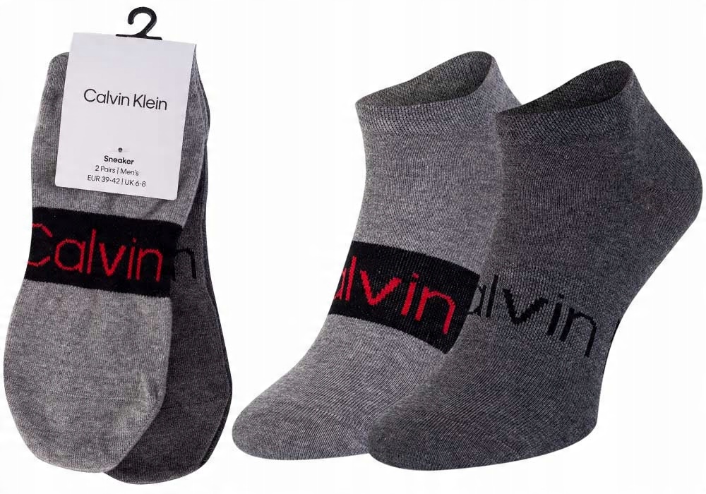 

Calvin Klein Skarpetki Stopki 2 Pary Grey r.39-42