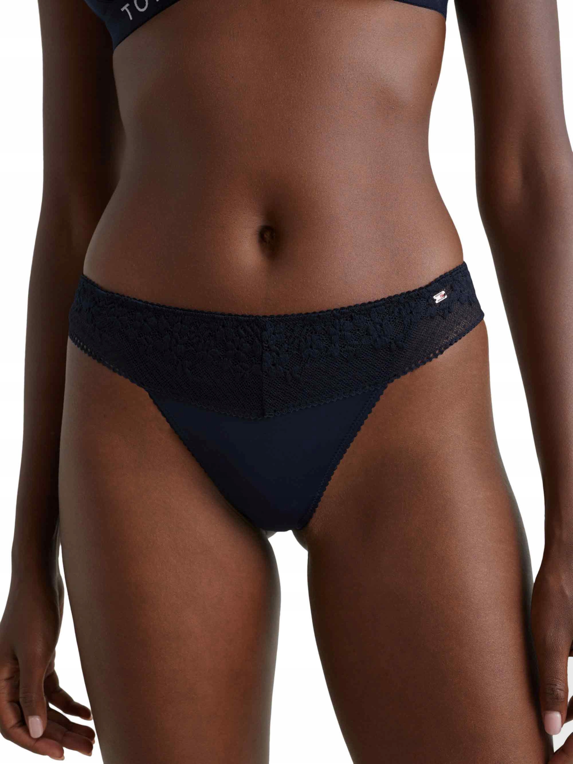 Tommy Hilfiger Dámské Kalhotky Tanga Námořnická Modrá vel.