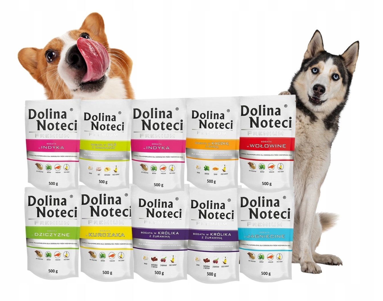 Levně Dolina Noteci Premium Vlhké krmivo Bez Ryb mix chutí 10x500g