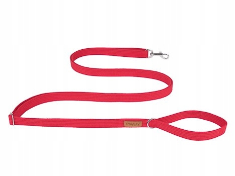 Levně Amiplay Vodítko Easy Fix Cotton XL 160-300CM Červené