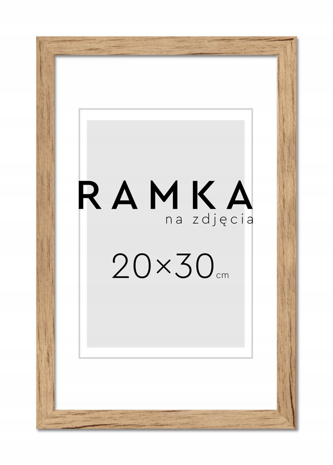 

Brązowa Ramka na zdjęcia 20x30 cm Rama 30x20 cm