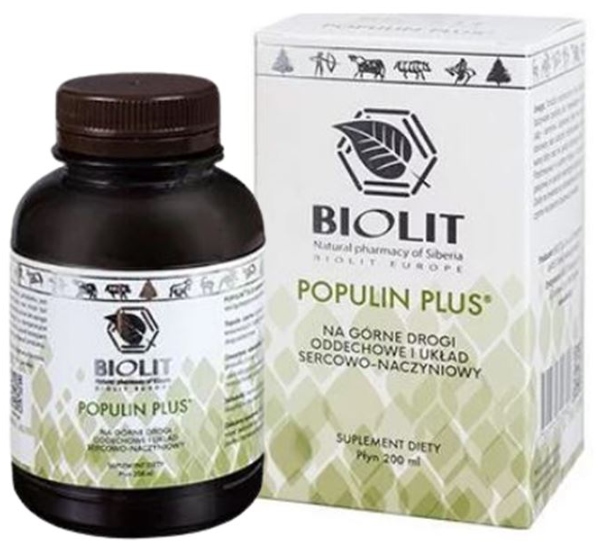 Biolit POPULIN PLUS NA DROGI ODDECHOWE SERCE WIRUSY PASOŻYTY 200ml + GRATIS