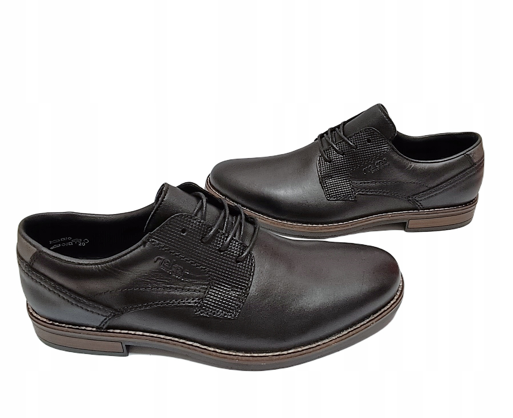 polobotky elegantní, pohodlná kůže Rieker 13523-00 černá vel.43