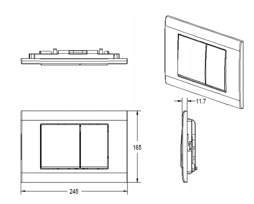 Przycisk spłukujący Alto chrom do stelaża GEBERIT Delta Duofix Basic UP100 Marka inna