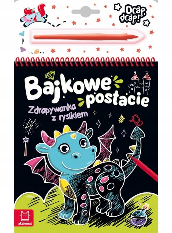 Kreatywna Zdrapywanka z rysikiem Bajkowe postacie Dla Dzieci Aksjomat-Zdjęcie-0