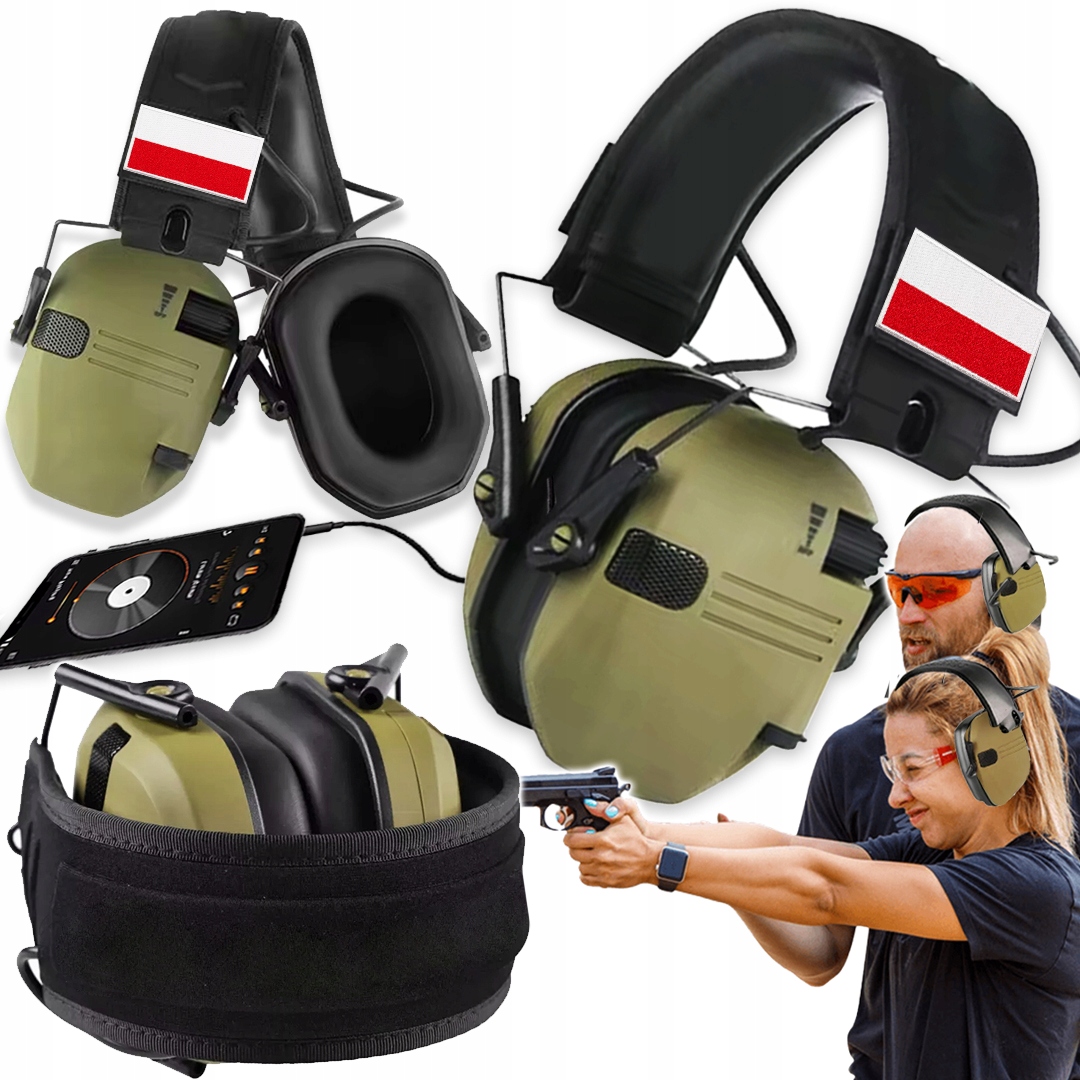 Polska Ochronniki Słuchu Taktyczne Słuchawki Strzeleckie Redukcja Hałasu
