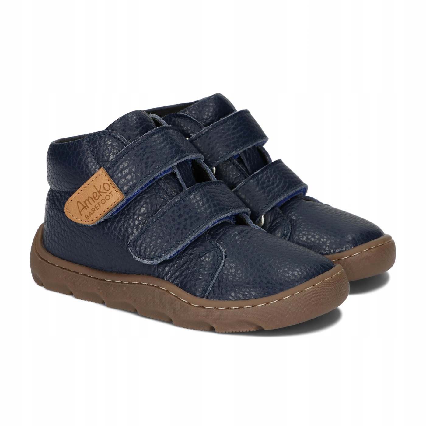 Buty skórzane, przejściowe, ocieplane Ameko Barefoot Alf Royal 28