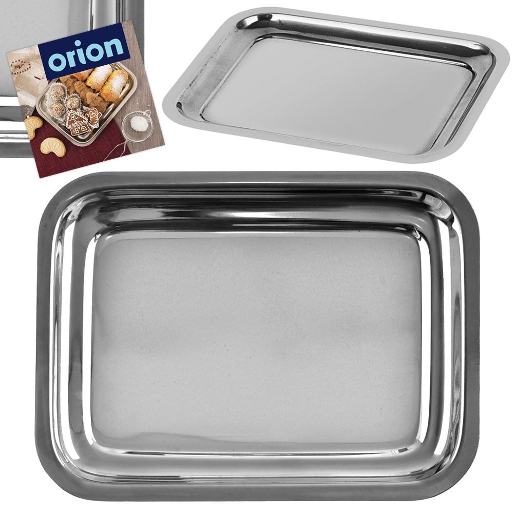 Taca STALOWA do serwowania talerz patera 21x16 cm